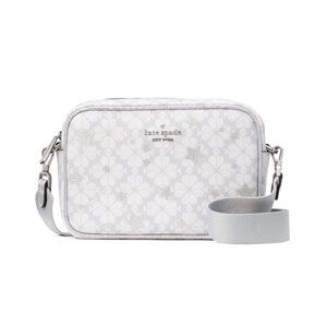 New Kate Spade Spade Flower Star Toss Mini Camera Bag Platinum Grey Multi